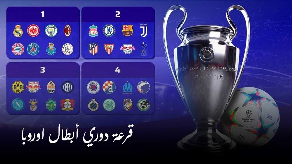 نتائج قرعة دوري أبطال أوروبا للمجموعات 2022/2023